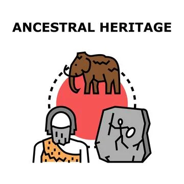 Ancestral heritage history evolution concept exploring prehistoric life イラスト素材