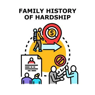 Ancestral heritage of life difficulty concept Stock Illustration