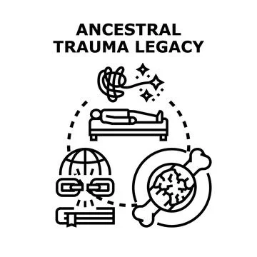 Ancestral trauma legacy concept vector illustration Stockillustratie