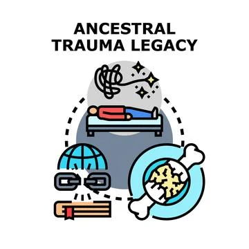 Ancestral trauma legacy concept vector illustration Stock Illustration
