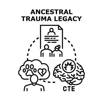 Ancestral trauma legacy concept vector illustration Stock Illustration