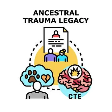 Ancestral trauma legacy concept vector illustration Stock Illustration