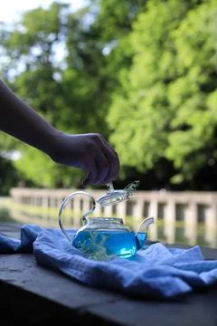 Anchan blue tea 3 Stock Photos