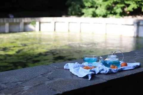 Anchan blue tea Stock Photos