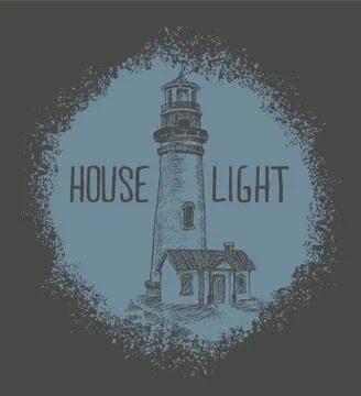 Anchor and light house vector Stock Illustration