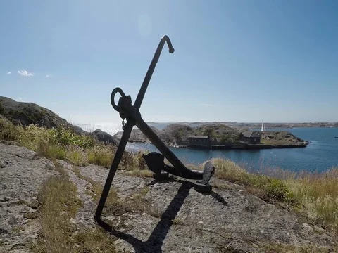 Anchor and the sea Stock Footage 77476238