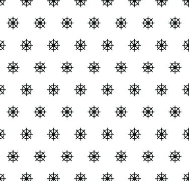 Anchor and steering wheel pattern seamless. sea, marine background, wallpaper Stock Illustration