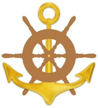 Anchor and Wheel Stock Illustration