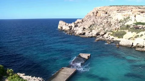Anchor Bay, Malta 스톡 동영상 97878890