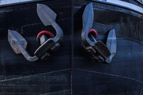 Anchor on a boat Stock Photos