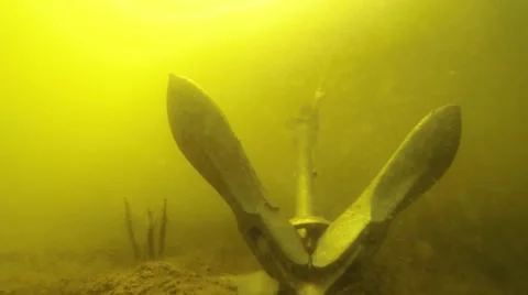 Anchor on the bottom of the lake Vidéo 55283490