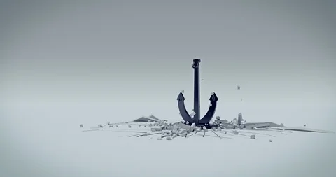 Anchor breaks the ground Stock Footage 95060733