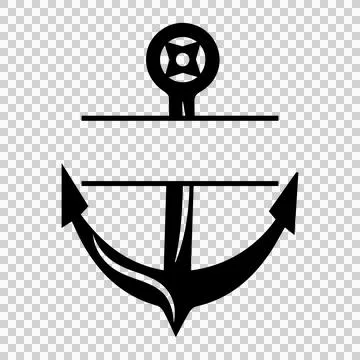 Anchor Centered With Sailing And Black In Graphic イラスト素材