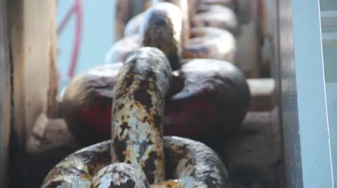 Anchor chain 3 Stock Footage 1861432