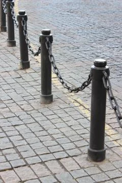 Anchor chain fence Stock Photos