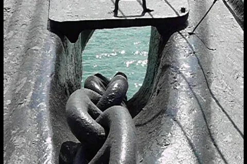 Anchor chain Stock Footage 760926