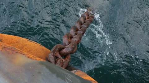 Anchor chain is heaving up Stock Footage 63316287