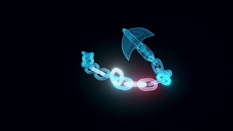 Anchor Chain hologram Rotating Stock Footage 155246749