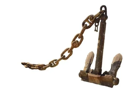 Anchor with chain Stock Photos
