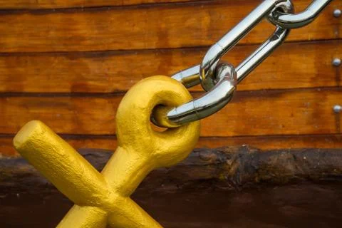 Anchor chain Foto stock