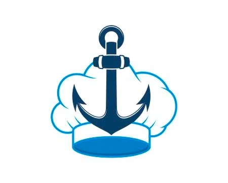 Anchor with chef hat logo Stock-Illustration