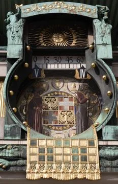 Anchor clock in vienna Stock Photos