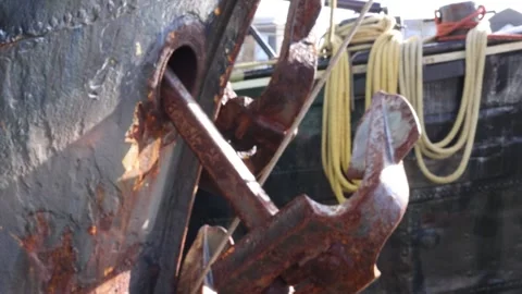 Anchor close up with shallow depth and focus shift Stock Footage 331839483