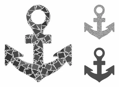 Anchor Composition Icon of Bumpy Parts イラスト素材