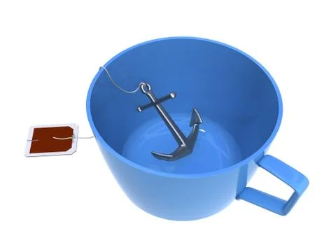 Anchor in a cup Stock Illustration