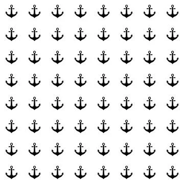Anchor design seamless pattern, marine graphic background, summer textile dec Stock Illustration