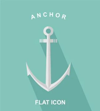 Anchor flat icon Stock Illustration