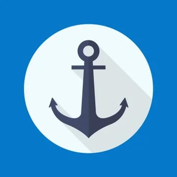 Anchor flat icon Stock Illustration