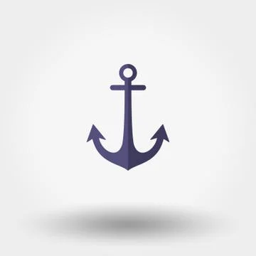 Anchor. Flat icon Stock Illustration