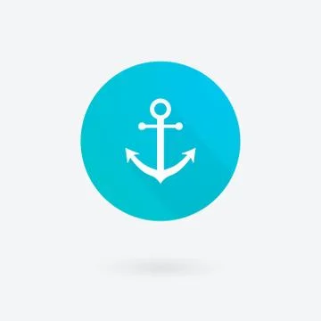 Anchor flat icon Stock Illustration