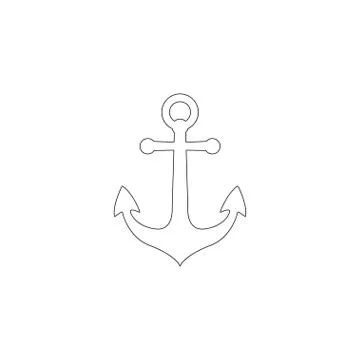 Anchor. flat vector icon Stock Illustration
