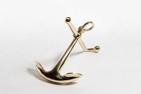 Anchor on Grey Background Stock Photos
