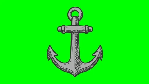 Anchor hand drawn style animation Stock Footage 332350345