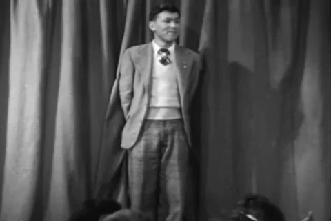 Anchor host the show during school function - 1947 Stock Footage 108989665