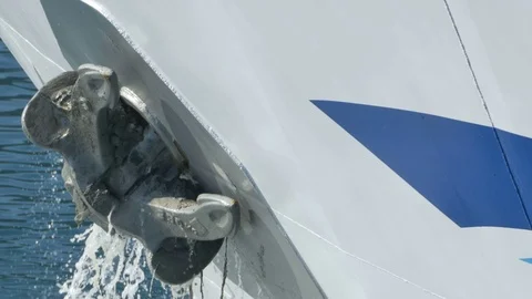 Anchor Up on the Hull Stock Footage 77356911