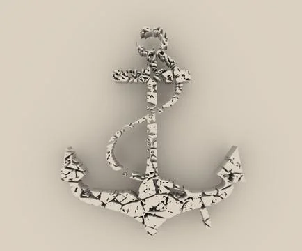 Anchor icon on abstract backdrop Stock Illustration
