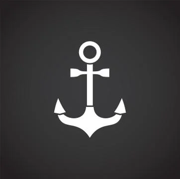 Anchor icon on background for graphic and web design. Creative illustration Stock Illustration