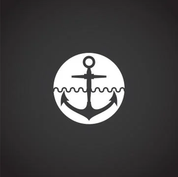 Anchor icon on background for graphic and web design. Creative illustration Stock Illustration