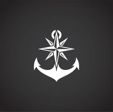 Anchor icon on background for graphic and web design. Creative illustration Stock Illustration