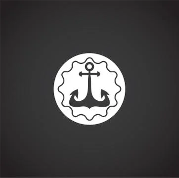 Anchor icon on background for graphic and web design. Creative illustration Stock Illustration