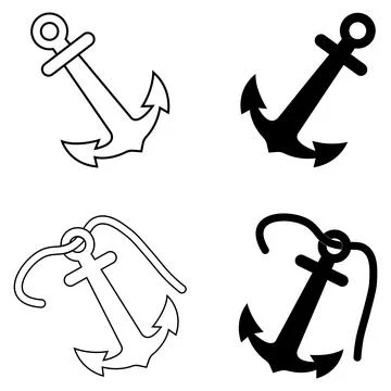 Anchor icon design Stock Illustration