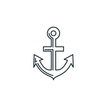 Anchor Icon Design Template Elements 스톡 일러스트