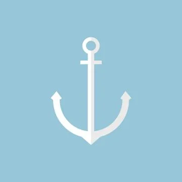 Anchor icon, flat design. vector EPS10. Illustrazione stock
