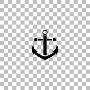 Anchor icon flat Stock Illustration