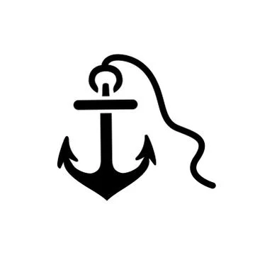Anchor Icon In Flat Style Vector Icon For Apps And Websites. Black Icon Vecto Stock Illustration