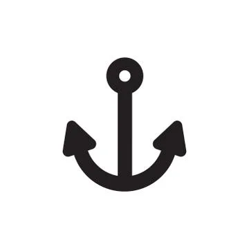 Anchor Icon In Flat Style Vector Icon For Apps And Websites. Black Icon Vecto Stock Illustration